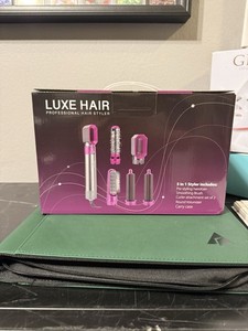 LUXE HAIR 5-in-1 Hair Dryer Set w/ Attachments, Ionic, 3 Heat, Purple