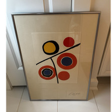 Alexander Calder Derriere Le Miroir Floating Circles Signed Lithograph