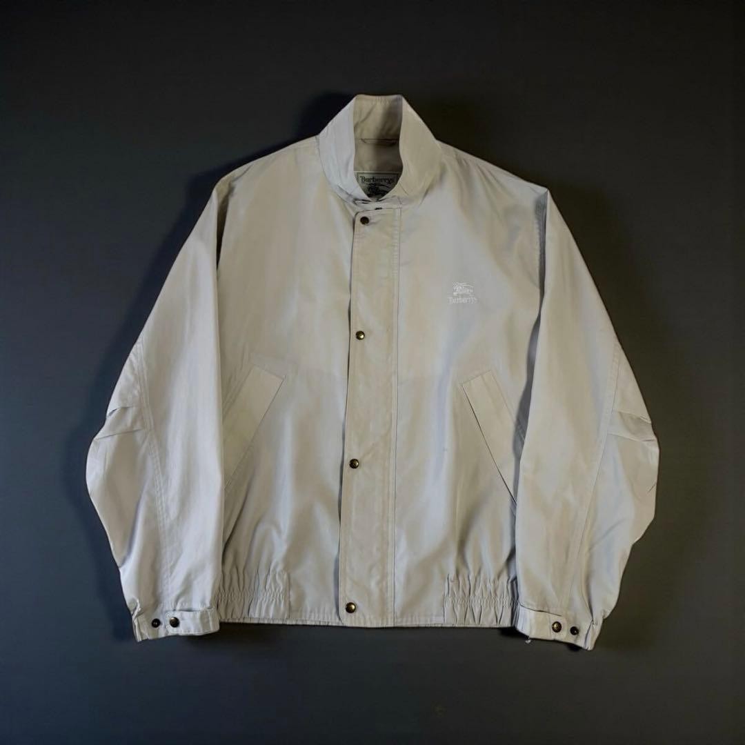 90s VINTAGE BURBERRY jacket swing top blouson beige men's size M thumbnail 10