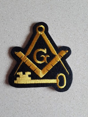 #ad #ad Embroidered International Mason Emblem in Cut Out Patch 3quot; $2.97