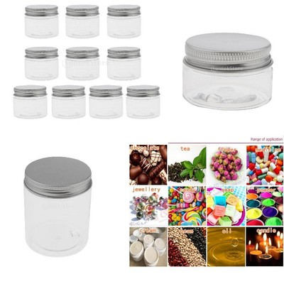 Tragbare Reise Flasche Topf Gläser 10 Stück Kunststoff Leer Klar Kosmetik Behälter