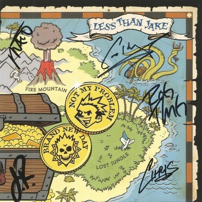 Less Than Jake Not My Problem / Brand New Day Autographed 7-Inch Colored Vinyl