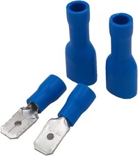 Grapelet 100x Blue Spade Connector Insulated Crimp Terminals for Electrical Wir