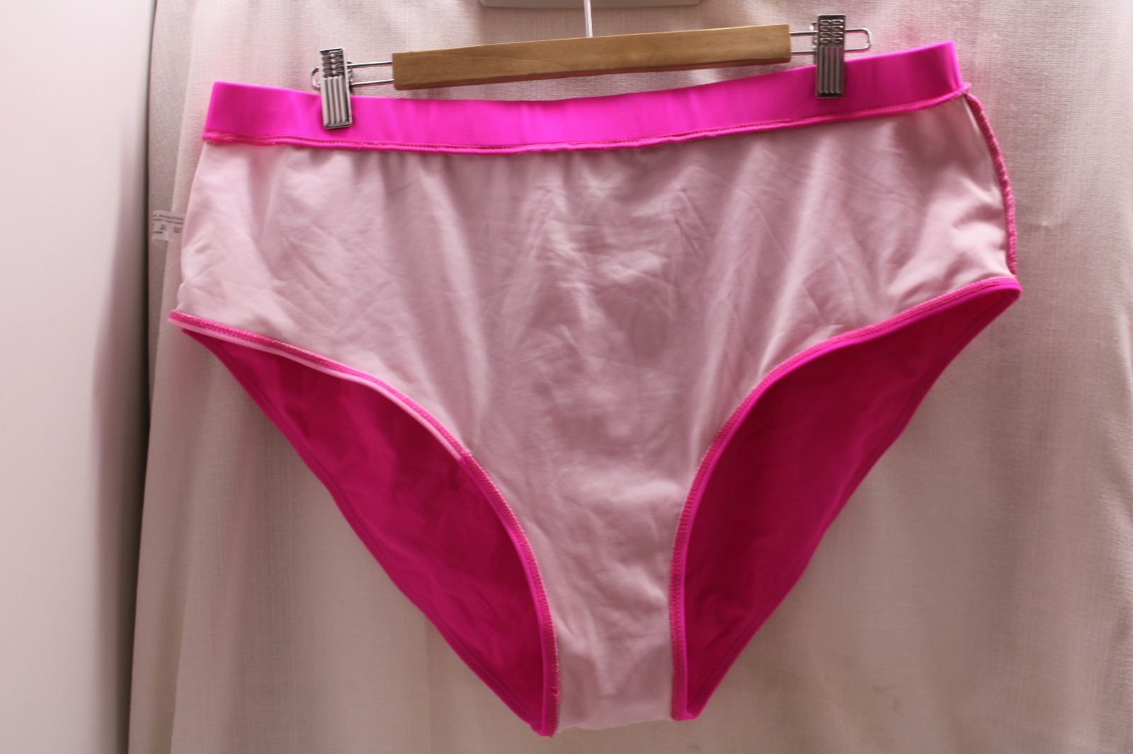 Polyamide Elastane Pink Color Block High Waisted … - image 5