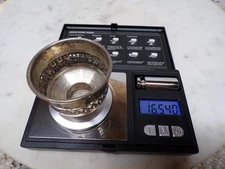 Wallace Sterling Silver #5084 Glass Base Candle Holder Candlestick 16+ Grams