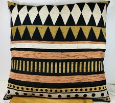 Elegant Woven Decorative Pillow 19”x19”