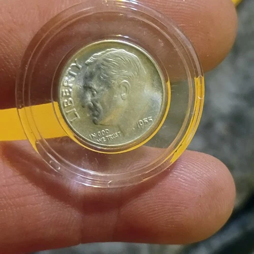 1955d Dime GEM!!! FLAWLESS !!!(BU)90% Silver Roosevelt item #50