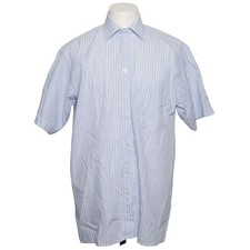 Aldo Colitti, Kurzarmhemd, Größe: 41, Blau/Weiß, Streifen, Herren #Cwu