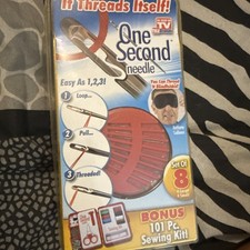 One Second Needle As Seen On TV It Threads Itself Set of 8 Bonus 101 Pc Kit NEW