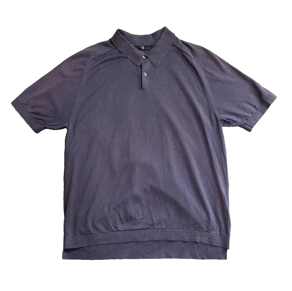 UNIQLO Jil Sander Plus J Silk Cotton Knit Polo Shirt Gray L Short Sleeve +J - Bild 3 von 4