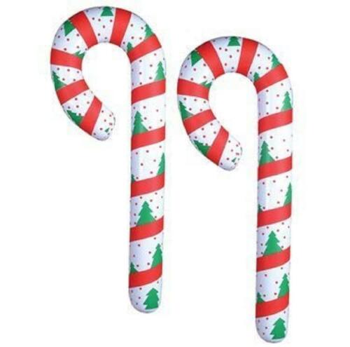 4 Jumbo Inflatable Candy Canes - 44&#034; Christmas Decorations Party Inflates