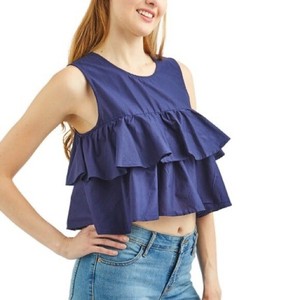 ruffle crop top with layers