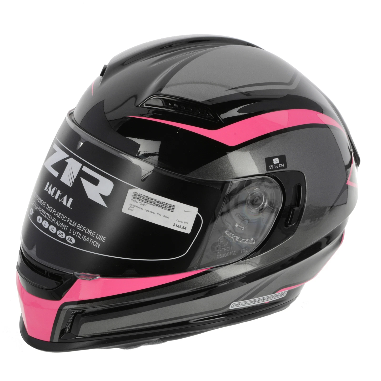 Z1R Jackal Black/Pink Stealth Helmet Small