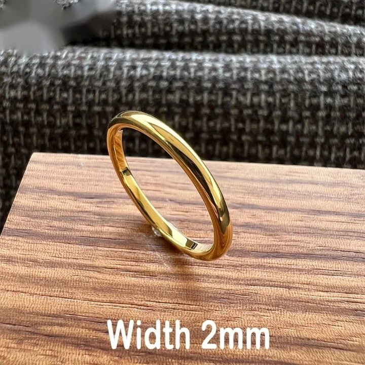 Anillo de carburo de tungsteno pulido alto cúpula de 2/3/4 mm anillo de ajuste cómodo para hombres y mujeres Foto 2 de 4