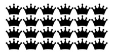 Sheet of 24 Vinyl Crowns 1" Wide Wedding/Birthday/Misc