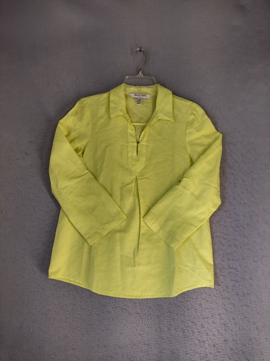 yellow linen blouse