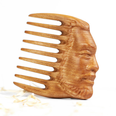 Wooden Beard Comb, Custom Gift for Men, Personalized Gifts for Him, Man PearComb