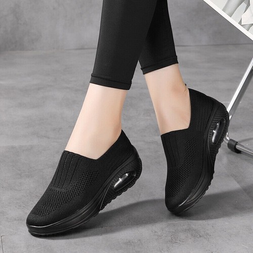Women Shoes Orthopedic Sneakers Cushion Platform Diabetic Walking Shoes Slip On - Picture 13 of 30