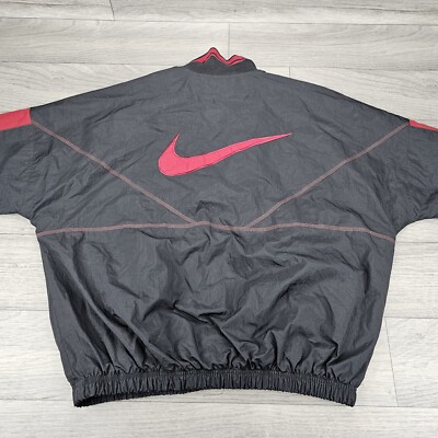 Vintage 90s Nike Pullover Windbreaker Jacket Quarter Zip Big