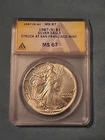 1987-S AMERICAN SILVER EAGLE $1 ( STRUCK AT SAN FRANCISCO MINT ) MS 69
