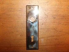 Antique Cast Bronze Doorknob Escutcheon Plate B-39