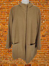 Womens Vintage St Michael M&s Uk 16 Nutmeg Brown Wool Cashmere Button Up Coat