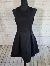 Lulu's Women's Black Hatler Backless Fit & Flare Skater Dress Size Medium