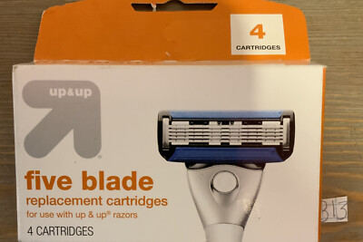   Five Blade,4 Cartridge,Up And Up,Replaced Cartridge,New  