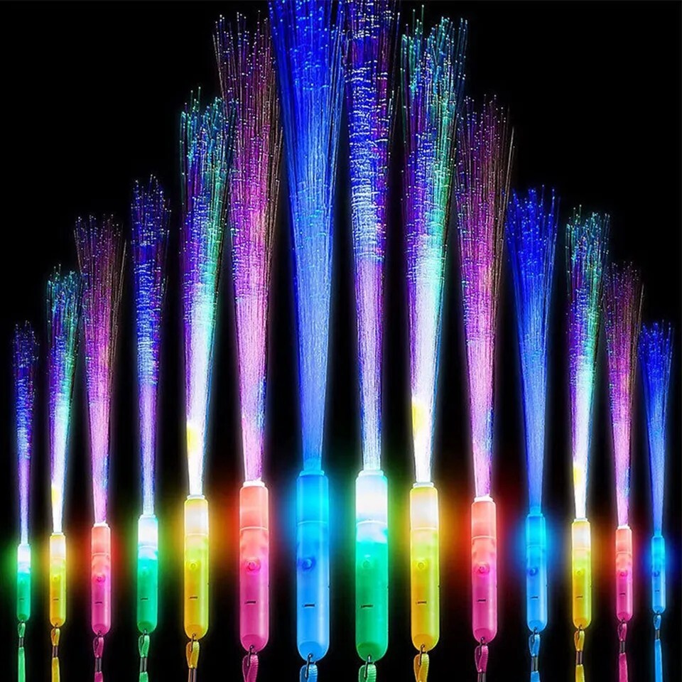 5 Bâtons Lumineux LED Fibres Idéaux pour Cadeau d'Anniversaire et Kermesse
