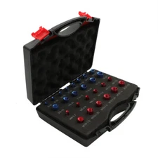 Nut and Bolt Thread Checker - 26 PCS Nut and Bolt Gauges (12 Metric & 14 Inch)