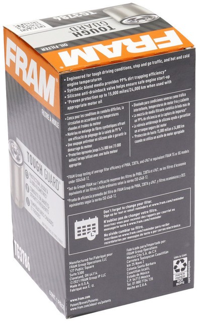 NOS Engine Oil Filter- Genuine Tough Guard Fram #TG3786 Made