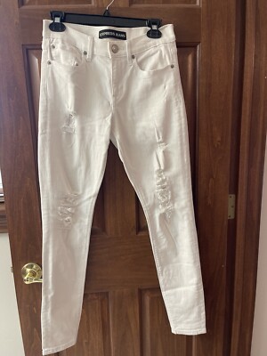 Express Jeans  Mid Rise Leggings Jeans Womens 4R White Denim NWOT
