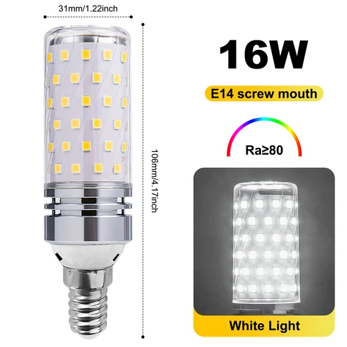 LED Corn Bulb E27 E14 B22 E12 B15 E17 12/16W 2835 60/80SMD Globe Lamp Spot Light - Picture 49 of 63