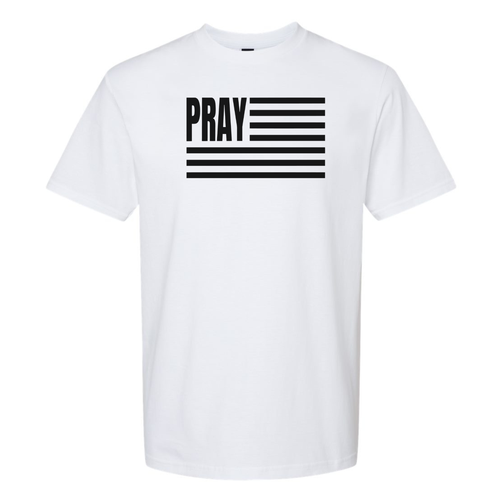 Pray for America US Flag T-Shirt - 100% Cotton White 3XL Patriotic Tee