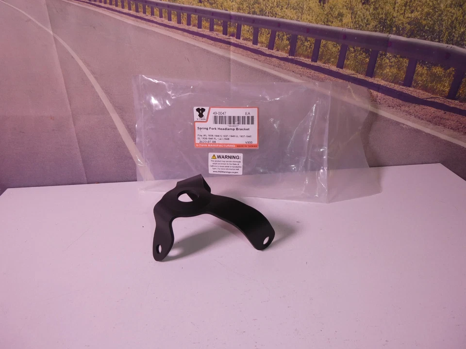 Soporte de faro de horquilla de resorte Harley WL EL FL G UL para 36-1948 V-Twin 49-0047 F4 Foto 2 de 4