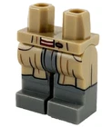 LEGO Harry Potter Minifig Legs Dark Tan Open Robe Dark Bluish Gray Legs D500