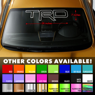 Windshield Banner Vinyl Decal Sticker for TRD TACOMA CAMRY COROLLA