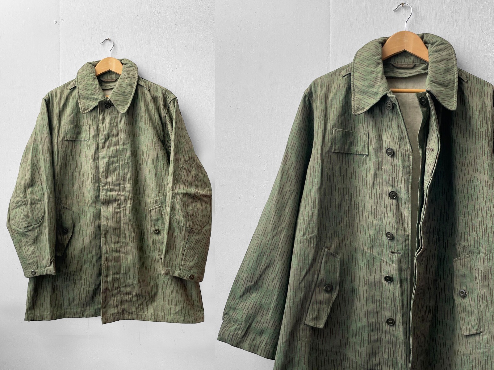 ALTRA Parka mimetico gocce di pioggia vintage anni 60 prima edizione M60 ceco negozio cappotto