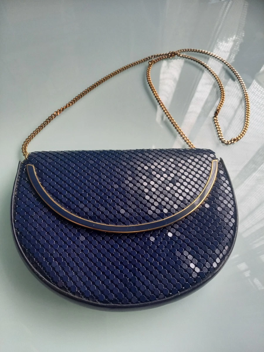 Small navy shop evening bag