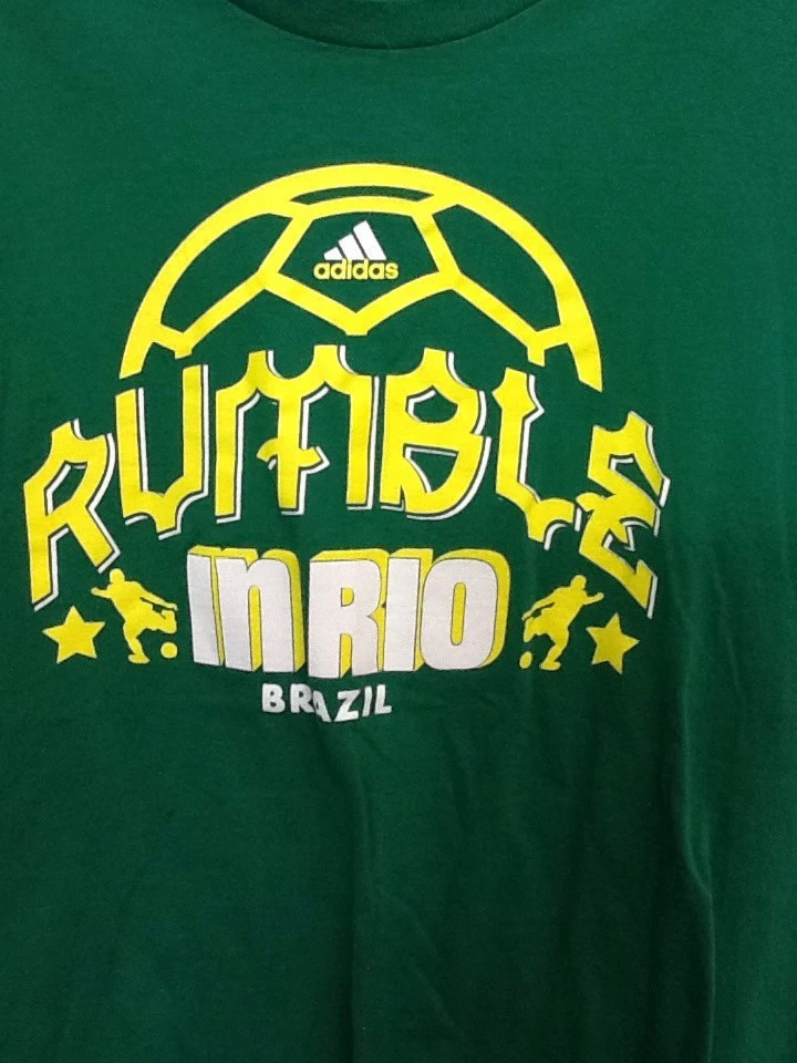 Camiseta Adidas Verde The Go-To "Rumble In Rio Brazil" Gráfica Niños Talla L* Foto 3 de 4
