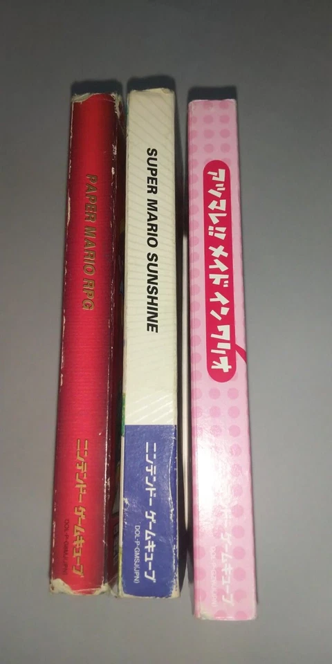 Lot 3 GameCube Paper Mario RPG Super Mario Sunshine & Atsumare! Made in Wario - Image 4 of 4