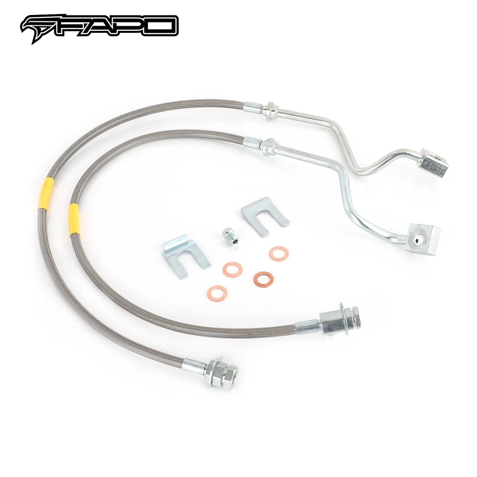 Full Set 4-8" Extended Brake Lines For Ford F-250 F-350 Super Duty 1999-2004 - Image 2 of 4
