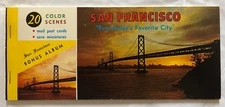 San Francisco Color Postcard Album Booklet 1960's 20 Post Cards Vintage