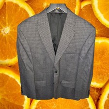 Haggar Collection Black and White Tweed Wool Blend Blazer Size 40S