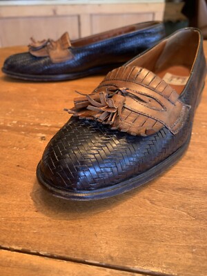 Cable & Co. Woven Black Leather Tan Kiltie And Tassels  display picture 3