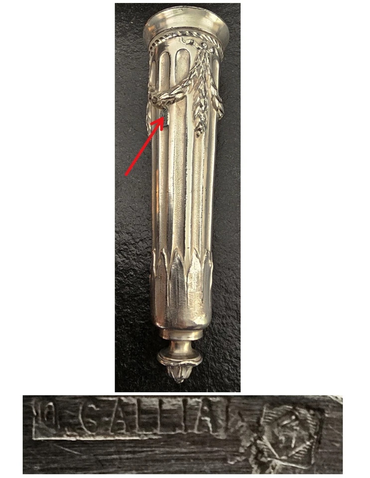 CHRISTOFLE O-GALLIA VASE SOLIFLORE DE CALECHE EN METAL ARGENTE - Photo 3/3