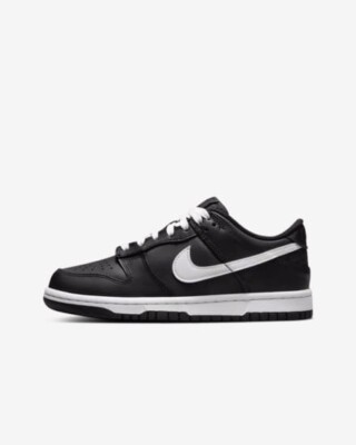 NIKE DUNK LOW (GS) BLACK/WHITE-OFF NOIR HERREN TURNSCHUH