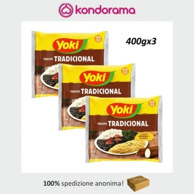 Farofa Pronta Tradicional farina brasiliana di manioca mandioca temperada YOKI