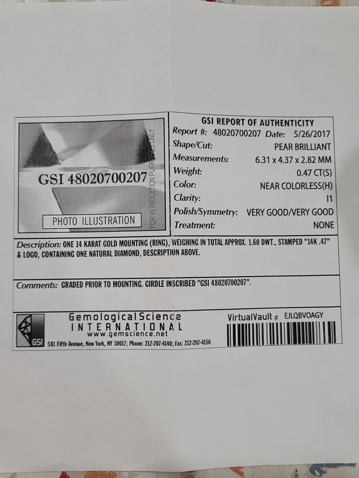 Anillo de compromiso de diamantes - usado Foto 2 de 4