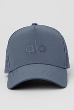 ALO YOGA Performance District Trucker Hat, Bluestone One Size Fit